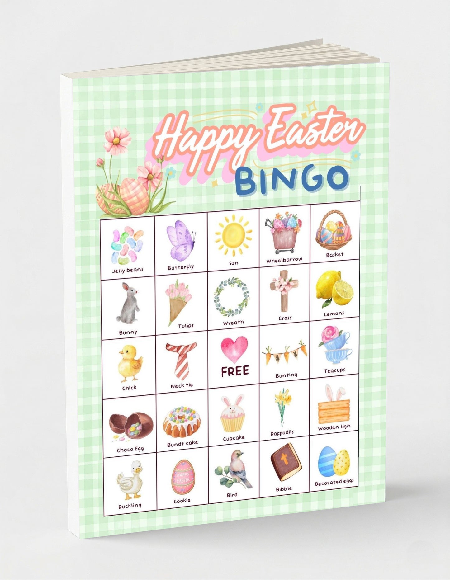 Happy Easter Bingo - 32 PRINTABLE unique cards. Instant digital download PDF. Easter Sunday Theme, Classroom use, Party
